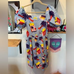 Nooworks Eliza Dress in Snacks good with flaw large babydoll puff